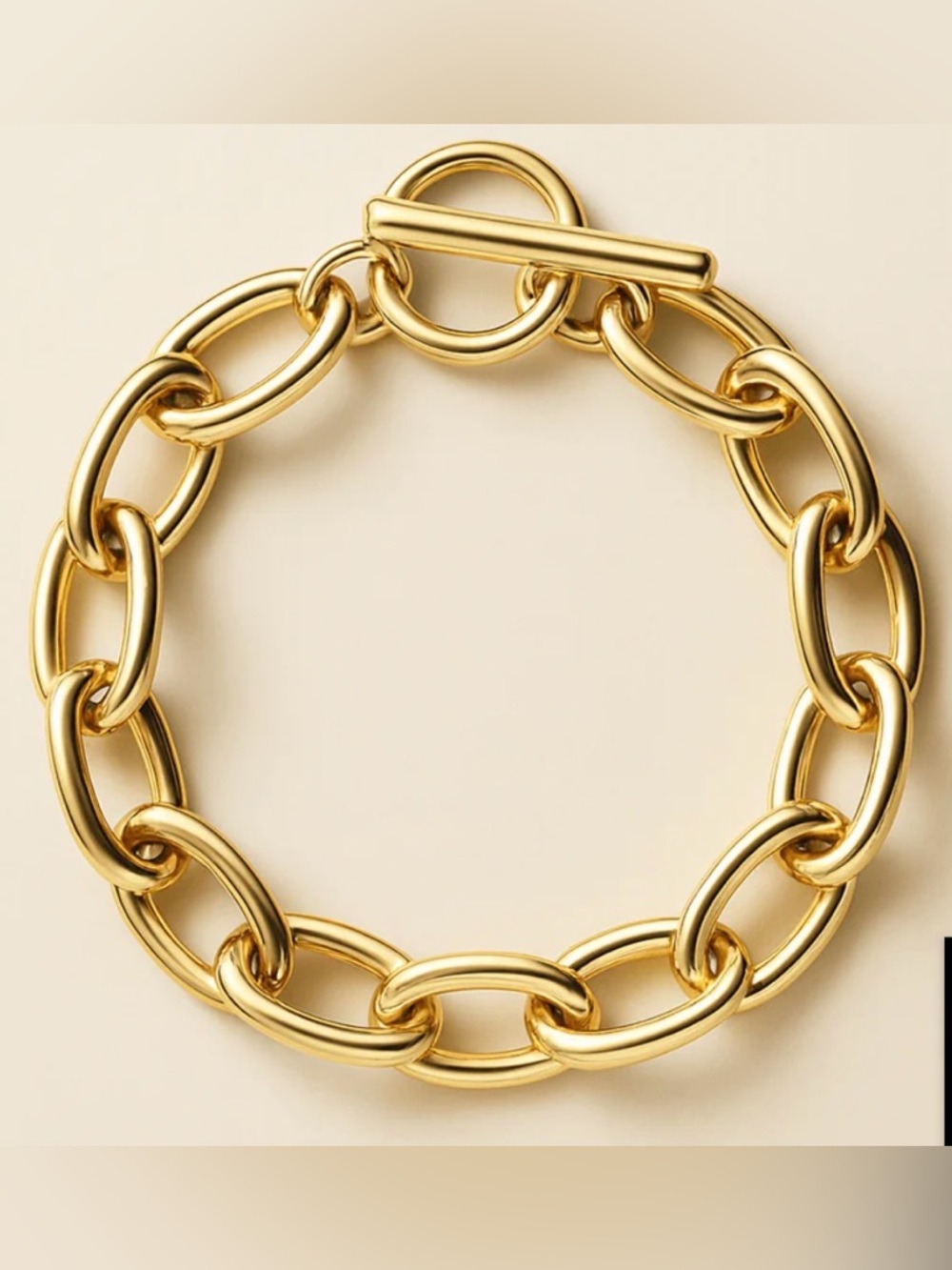 Gold Chunky Chain Link Bracelet Stainless Steel